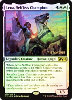 1x Lena, Selfless Champion - Foil - Prerelease Promo Light Play, English Prerele - Image 1