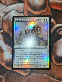FOIL Knight of the White Orchid Shards of Alara MTG Magic the Gathering - Image 1