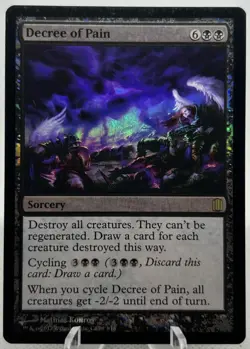 Decree of Pain 3/18 Foil Commander Arsenal MTG LP - Image 1