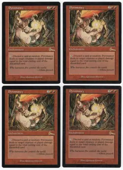 Pyromancy x4 4x 1999 Urza's Legacy PLAYSET Red Rare Enchantment MTG NM AZ1 - Image 1