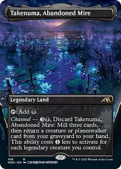 Takenuma, Abandoned Mire (Borderless) Kamigawa: Neon Dynasty Foil for sale online - Image 3