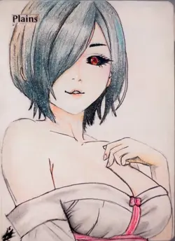 MTG Plains Touka Kirishima Altered Art Hand Painted Borderless Art by Roobs - Image 1