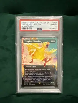 2025 MTG Final Fantasy TRAVELING CHOCOBO * Borderless #0406 * PSA 10 - Image 1