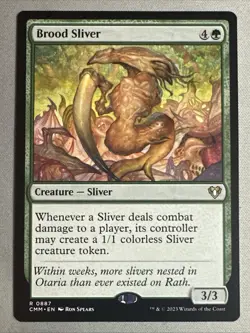 MTG / Brood Sliver / CMM / #887 / Regular / Rare / NM - Image 1