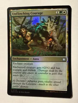 Unflinching Courage 722 U Foundations NM Foil MTG FDN - Image 1