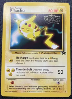 Pokemon Pikachu Black Star Promo #4 The First Movie LP / MP - Image 1