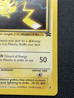 Pokemon Pikachu Black Star Promo #4 The First Movie LP / MP - Image 4