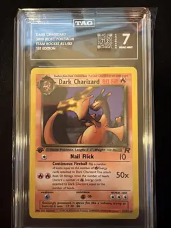 TAG 7 - 2000 Dark Charizard 21/82 1st Edition Team Rocket Pokemon - Image 1