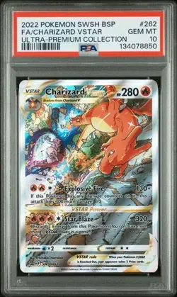 FA CHARIZARD VSTAR PSA 10 2022 POKEMON SWSH BSP #SWSH262 ULTRA PREMIUM COLL 624 - Image 1