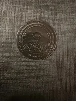 Pokemon Prismatic Evolutions Tin JUMBO Glitter Eevee Coin Red - Image 2