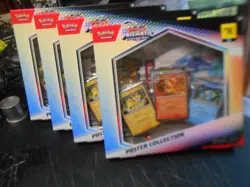 NEW Lot of Four (4) Pokemon Prismatic Evolutions Poster Collections SEALED! - Image 1