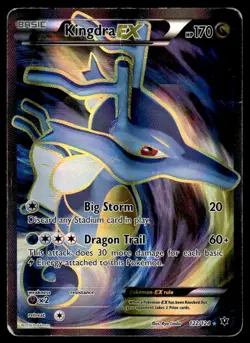 Pokemon TCG XY - Fates Collide #122/124 Kingdra EX (Full Art) DMG (Creases) - Image 1