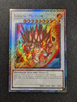 Yugioh - Jurrac Meteor RA04-EN139 1st Edition Platinum Secret Rare NM - Image 1
