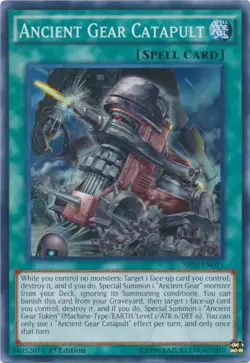 Yugioh! MP Ancient Gear Catapult - SR03-EN021 - Super Rare - 1st Edition Moderat - Image 1