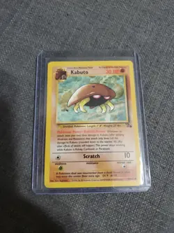 Pokemon TCG Kabuto 50/62 Fossil Unlimited Card WOTC Near Mint Condition - Image 1