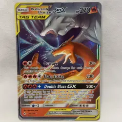 Pokemon TCG Reshiram & Charizard GX Holo Card 20/214 Unbroken Bonds - Image 1