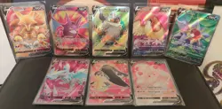 Pokemon TCG Full Art V Ultra Rare 8-card Lot Near Mint Condition - Image 1
