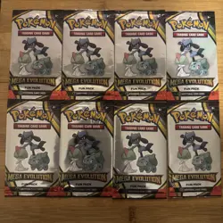 Pokemon Mega Evolution Trading Card Fun Pack Mega Discovery Exclusive 8 Packs 🔥 - Image 1