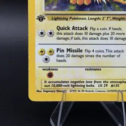 1999 Pokemon TCG Jolteon Jungle Holo 1st Edition Rare Card 4/64 WOTC - Image 5