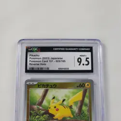 CGC 9.5 Pikachu Pokemon 151 JPN Reverse Holo Pokeball 2023 025/165 Card Mint+ - Image 2