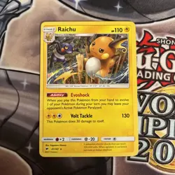 (SU) Raichu 41/147 Holo Rare Burning Shadows Sun & Moon Pokemon Card LP - Image 1
