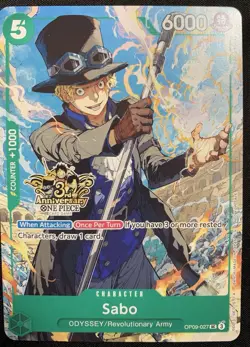 One Piece OP13 3rd Anniversary Winner Set Pre Release Card Luffy Sabo Ace - Image 5