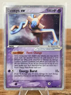 Pokemon TCG Deoxys EX Holo Rare Card Normal Forme 97/107 Vintage 2005 Nintendo - Image 1