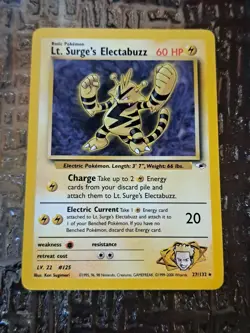 Pokemon Card - Lt. Surge's Electabuzz Gym Heroes 27/132 Rare Non-holo - Image 1