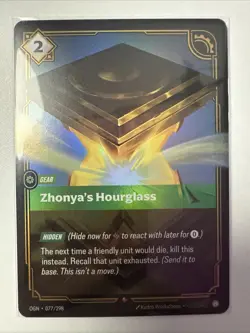 Riftbound League Of Legends Origins Foil Card OGN 077 Zhonyas Hourglass - Image 1
