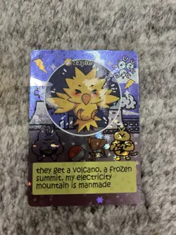 Pokiebubies 1st Ed Fan Art Zapdos Holo Card Zapie 55 Bubble Chef Set 1 V1 - Image 1