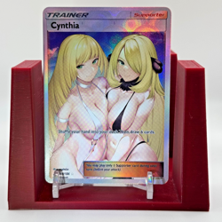 Cynthia - Pokemon Card Holo - Cute Sexy Waifu Custom Full Art - Goddess Story - Image 1