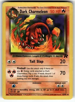 Dark Charmeleon 32/82 Team Rocket LP Pokemon Card TCG - Image 1