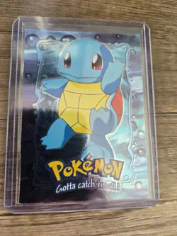 1999 Topps First Movie Edition Squirtle E7 Rainbow Foil Card 1st Print Blue Logo - Image 1