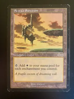 Magic the Gathering Serra's Sanctum Urza's Saga Lightly Played - Image 1