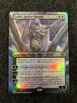 Magic The Gathering MTG - Lolth, Spider Queen (Borderless) Foil - AFR - Image 1