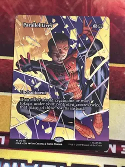 Parallel Lives (Borderless) non-foil MAR 0036 Mythic Marvel Spider-Man Magic MTG - Image 1