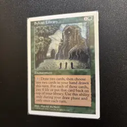 French Sylvan Library 5th Edition MTG NM Free Shipping with Tracking - Image 1