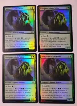 4x Foil Whisperer of the Wilds, Double Masters, LP - Image 1
