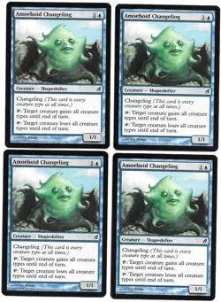 MTG Magic The Gathering 4x Amoeboid Changeling - Lorwyn (LRW) Playset - Image 1