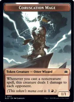 MTG Coruscation Mage Token Normal NM Bloomburrow Magic 17 - Image 1
