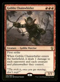 Goblin Chainwhirler Dominaria #129 Magic The Gathering Rare - Image 1