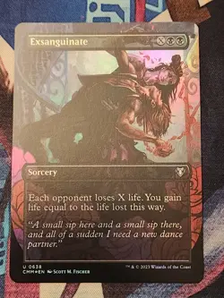 MTG Commander Masters - Exsanguinate - Borderless FOIL NM - Image 1