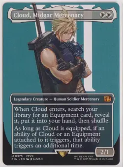 MTG Cloud, Midgar Mercenary (Borderless) Final Fantasy Regular - Image 1