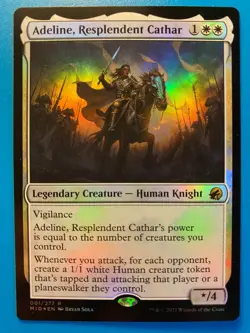 MTG 1x FOIL Adeline, Resplendent Cathar # 1 Innistrad: Midnight Hunt Magic x1 NM - Image 1