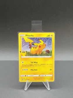 Pokemon TCG- 2020 Pikachu SWSH039 Holo Black Star Promo NM - Image 1