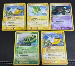 Pokemon EX Crystal Guardians Stamped x5- Pelipper 26 Banette 1 Electrike 52 - Image 1