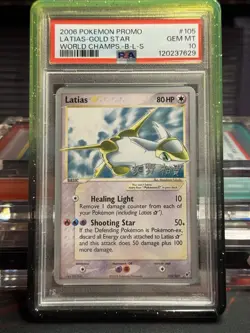 Pokemon 2006 World Championships Gold Star Latias Promo 105/107 PSA 10 GEM MINT - Image 1
