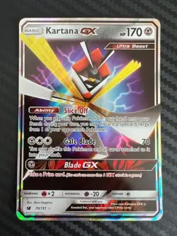 Pokemon TCG Kartana GX 70/111 Ultra Rare Full Art Holo Crimson Invasion DMG - Image 1