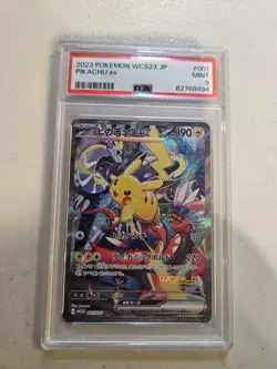 Pokemon PSA 9 Pikachu ex WCS23 Japanese Promo - Image 1