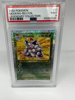 2002 POKEMON LEGENDARY COLLECTION #31 NIDOKING-REVERSE FOIL PSA 9 - Image 1